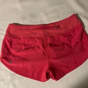 Lululemon Speed Up Low Rise 2.5 Hot Pink Shorts